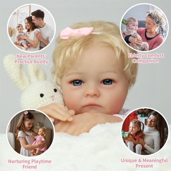 16 Inch Realistic Full Silicone Body Brown Baby Girl Doll Newborn Real Dolls - Picture 5 of 9